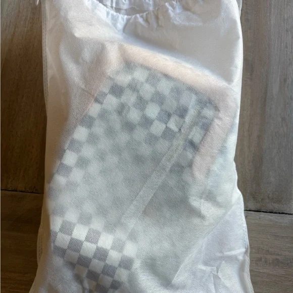 Checkered Beige and Cream Women's Bag - Picture 6 of 7
